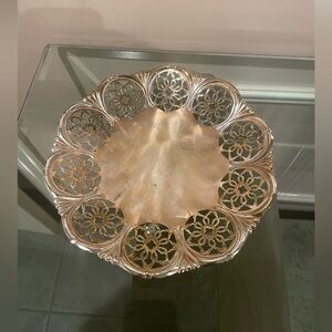 1970’s 7” Silver Plated Floral Decorative Dish